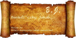 Benkóczky Jakab névjegykártya